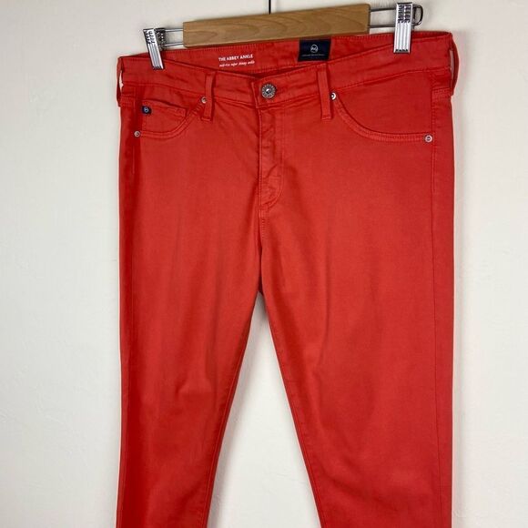 AG ‘The Abbey Ankle’ Mid-Rise Skinny Ankle Pant - Burnt Orange - Picture 3 of 8
